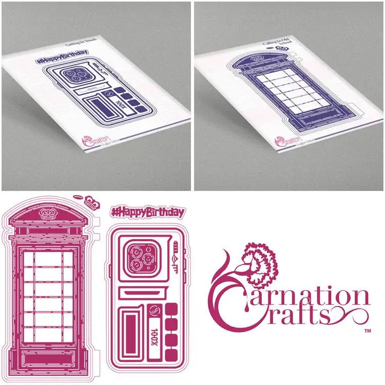 

Telephone Box Camera Metal Cutting Dies New Arrival 2022 Scrapbook Diary Decoration Stencil Embossing Template Diy Greeting Card