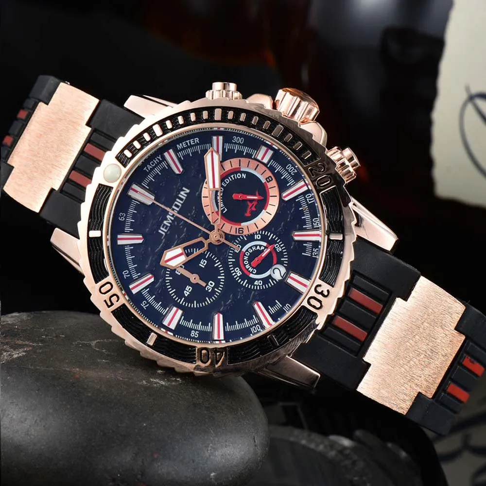 

Часы мужские кварцевые с хронографом и автоматической датой, из нержавеющей стали