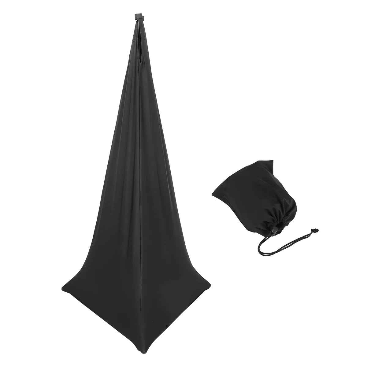 

Speaker Stand Cover, DJ Speaker Stand Tripod Scrim Skirt with Carry Bag, 360 Degree Black Cover for Wedding, Stage Gig