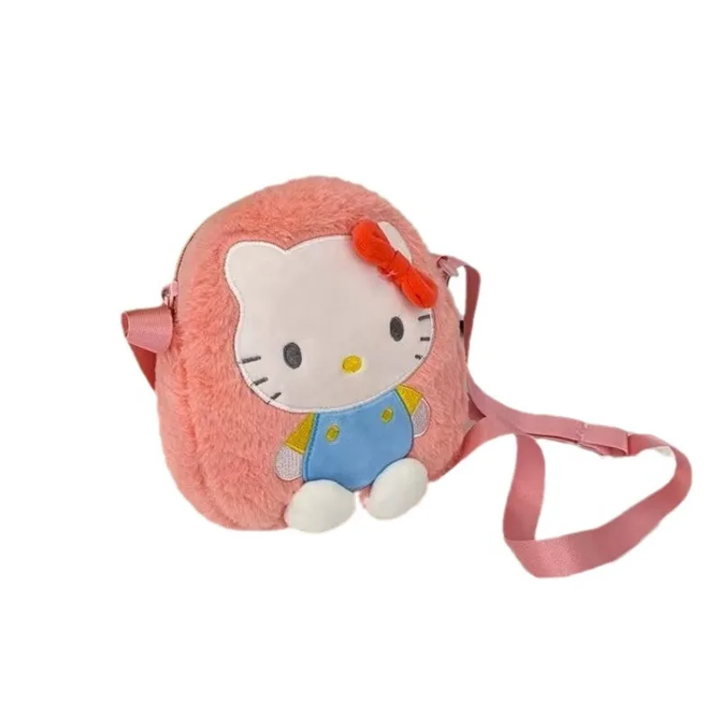 

Sanrio Hello Kitty Kuromi My Melody Cinnamoroll Plush Shoulder Bag Small Square Bag Toy Bag Kawaii Korean Cartoon Cute Fashion
