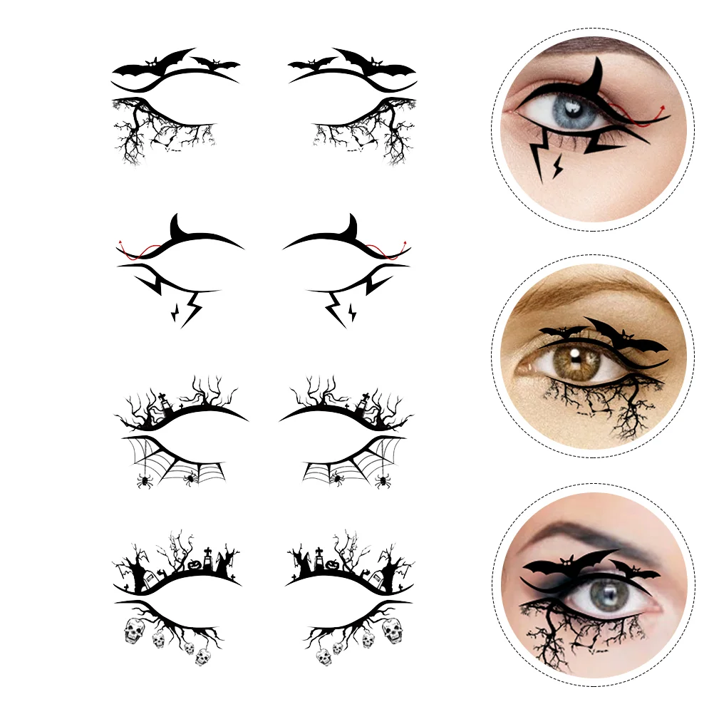 

Stickerseyeeyeliner Makeup Temporary Eyeshadow Sticker Spider Decals Face Web Eyelash Ofhorror The Deadcosplay Props Day Net