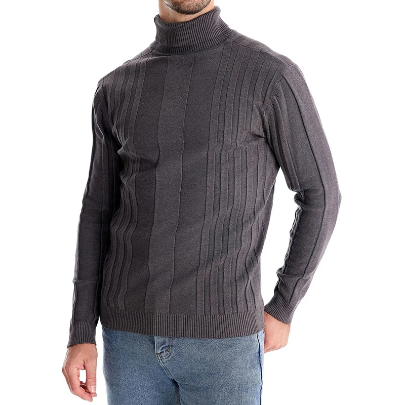 Мужской трикотажный пуловер с длинным рукавом