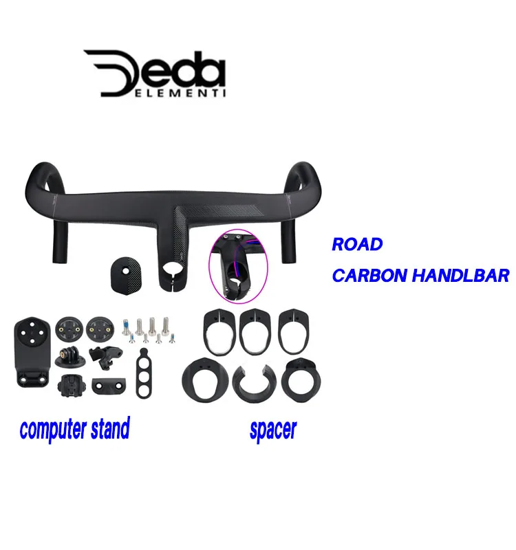 Карбоновый руль DEDA ALAENRA 380–440 мм внутренняя проводка встроенный дорожный 28 6 с