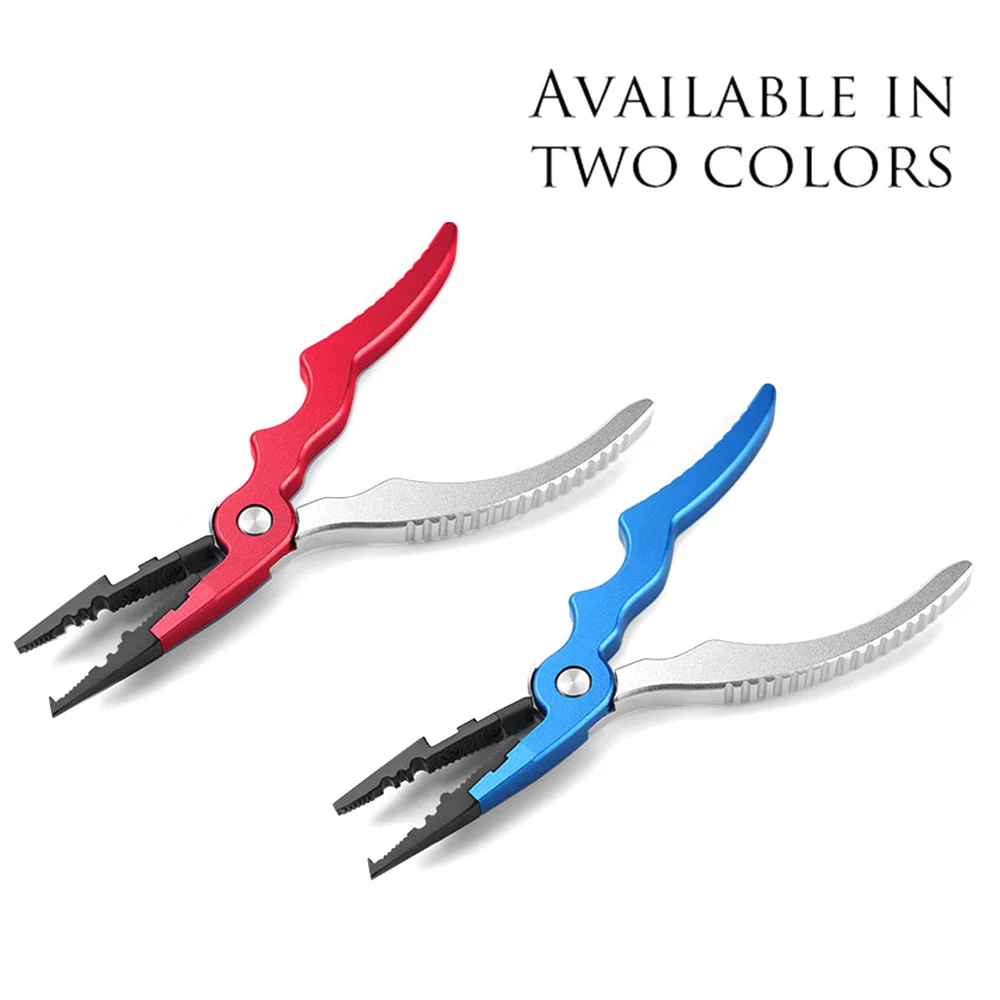 

Lure Pliers Multi-functional Aluminum Alloy Professional Curved Mouth Lua Pliers Wire Cutter Outdoor Fishing Supplies