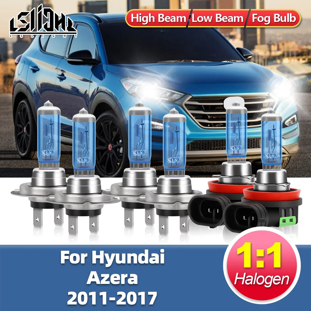 LSlight для Hyundai Azera 2011 2012 2013 2014 2015 2016 2017 Мощные галогенные фары 100 Вт Авто лампы 6000K