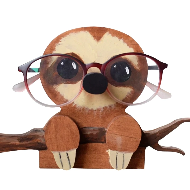 

Wooden Creative Animal Glasses Holder Handmade Sunglasses Display Stand Tabletop Decoration for Office Desk Home Decors