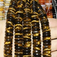 natural stone agates crystal tiger eye jewelry making 124mm flat round loose beads for women diy necklace bracelet accessories