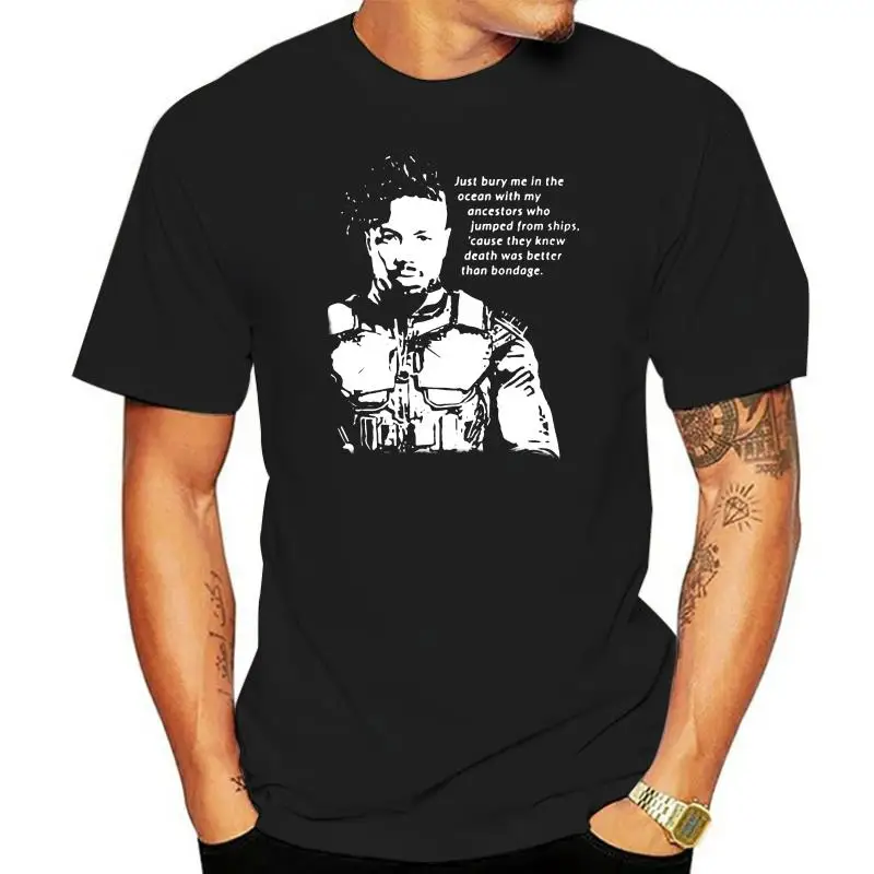 

Erik Killmonger Bury Me памятная знаменитая черная футболка футболки одежда