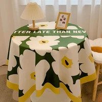 nordic lattice pattern tablecloth living room dining table tablecloth fashion round table cloth home decoration accessories
