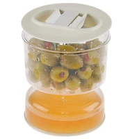 fashion olives container innovative portable leak proof hourglass pickle organizer jar pickle organizer pickle container