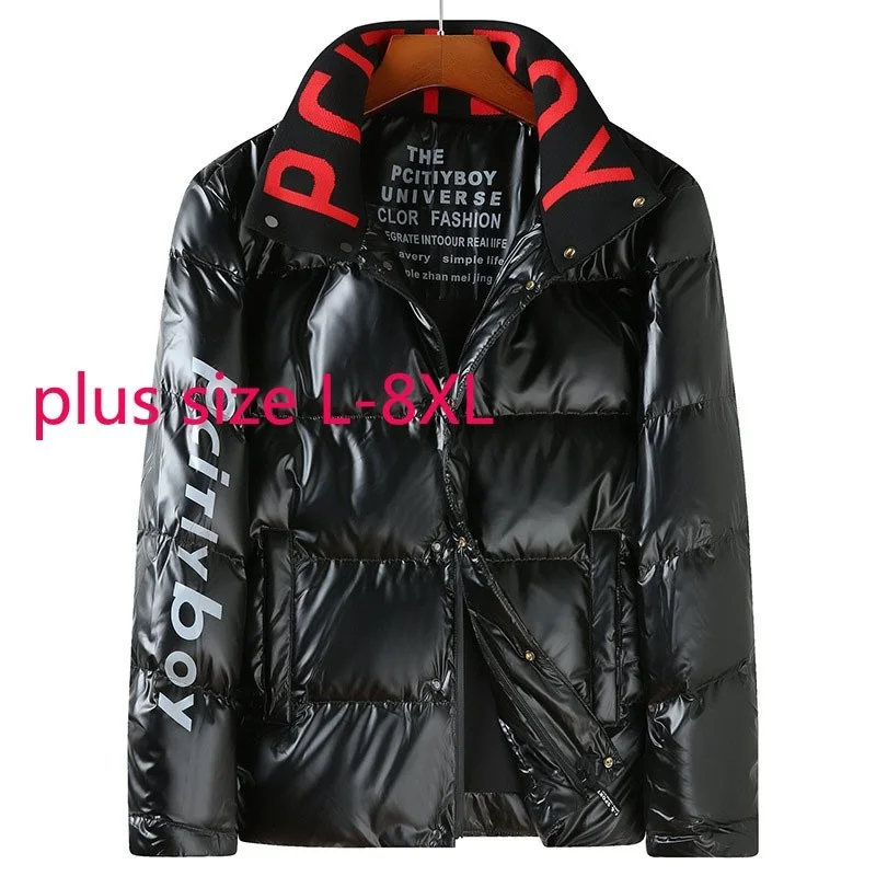 New Arrival Super Large Men Youth Fashion Casual Stand Collar Down Jacket Autumn And Winter Plus Size LXL2XL3XL4XL5XL6XL7XL8XL