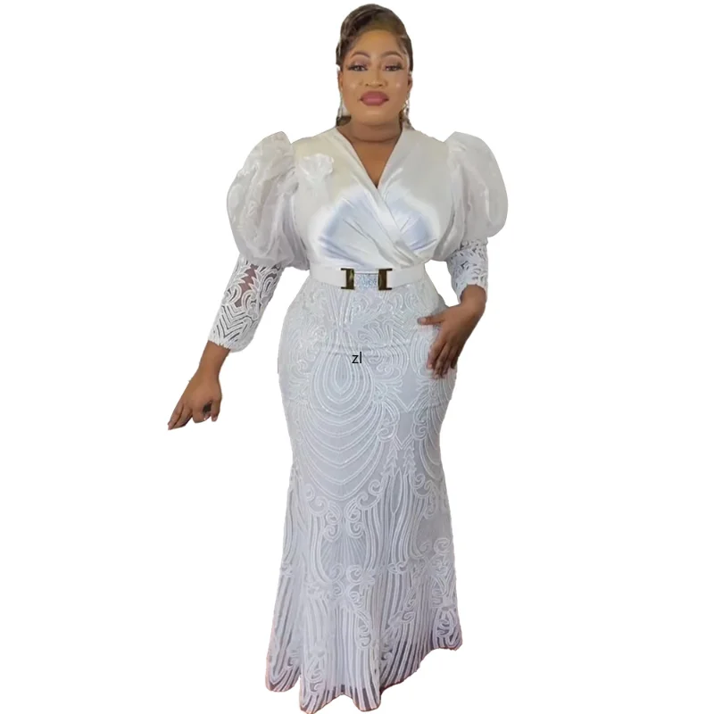 

Evening Luxury African Dresses for Women Plus Size African Wedding Party Long Dress Outfits Robe Dashiki Ankara Africa Clothing