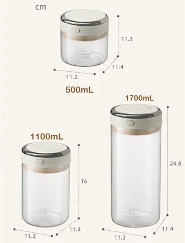 500/1100 мл кофейные зерна, вакуумный герметичный резервуар, стеклянные банки для хранения продуктов, бутылка с клапаном для посуды в зернах, влагостойкий герметичный контейнер