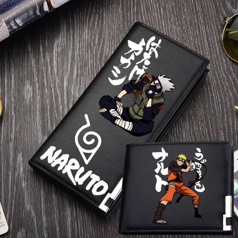 Фото Креативный кошелек NARUTO Hatake Kakashi Uchiha Itachi Uzumaki Naruto, мужской изысканный держатель для карт, зажим для монет в подарок парню №2