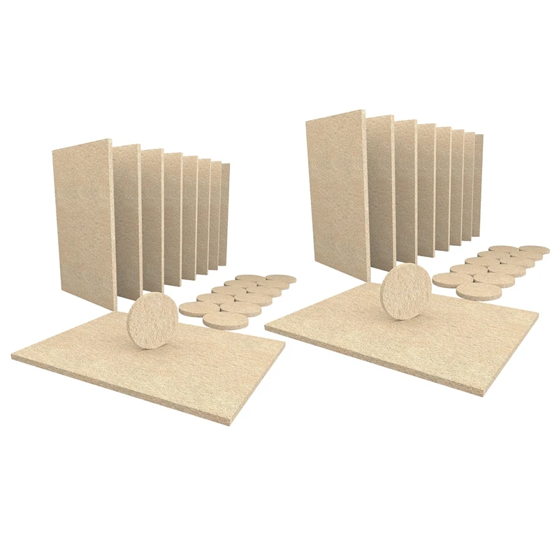 

16 Large Self Stick Furniture Felt Sheets 24 Round Felt Pads To Protect Hardwood Floors&Furniture