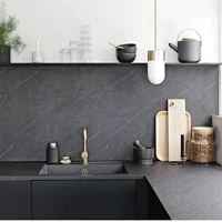matte thickened gray marble pattern waterproof self adhesive wallpaper kitchen countertop oil proof rock board wall sticker