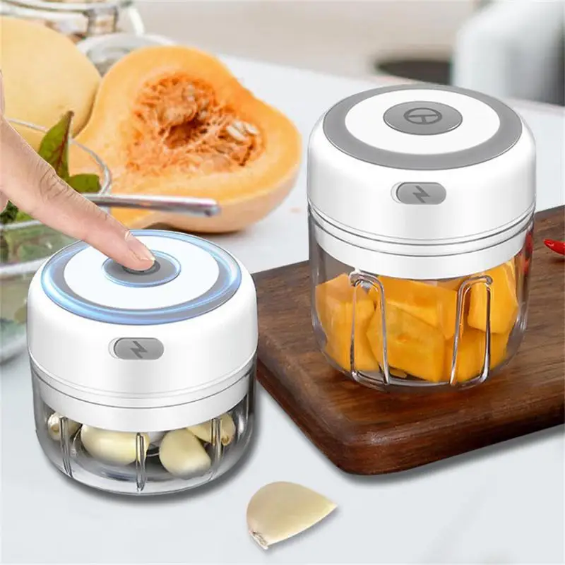 

USB Charging Onion Choppers Electric Garlic Masher Durable Crusher Chopper Chili Vegetable Kitchen Rechargeable Supplies Tools