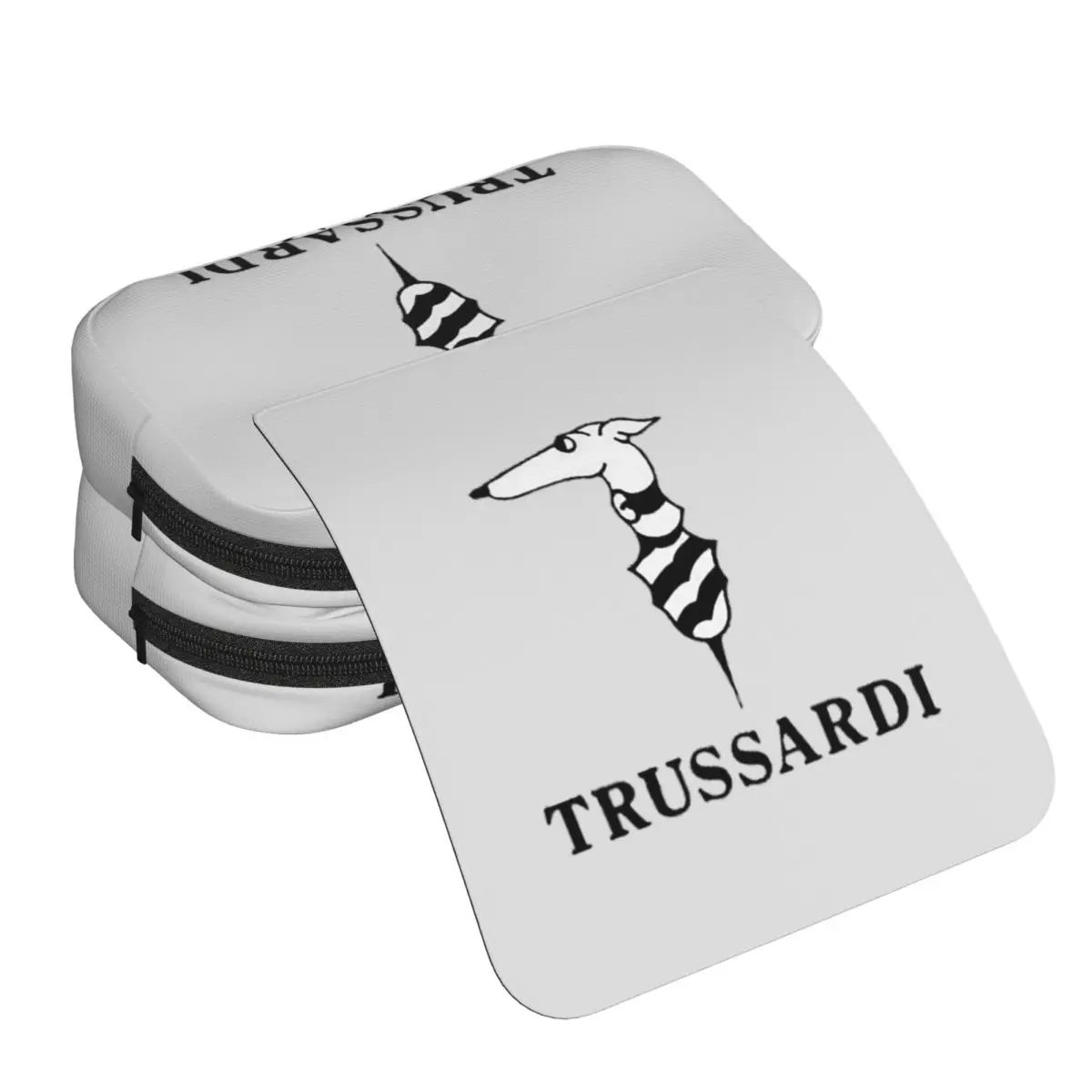 Фото Пенал с логотипом Trussardis для мальчиков и девочек, школьный пенал, сумка для канцелярских принадлежностей, сумка-держатель для ручек №2