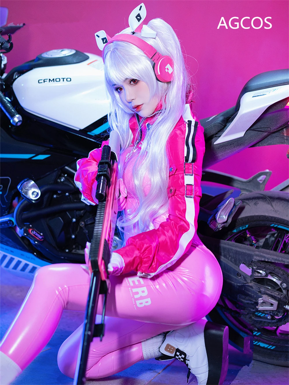 AGCOS Game NIKKE: The Goddess of Victory SR Alice Косплей Костюм Женские розовые комбинезоны