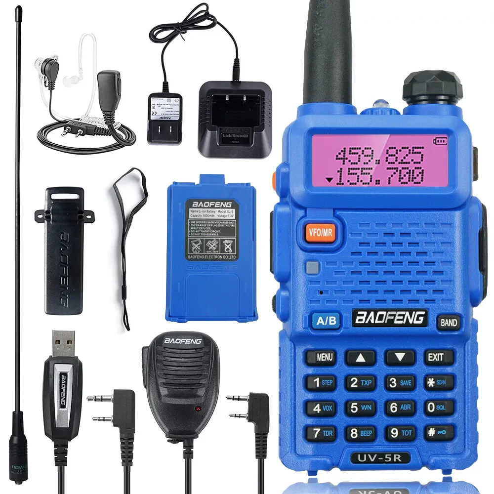 

BaoFeng UV-5R Walkie Talkie Dualband Two Way Radio VHF/UHF 136-174MHz & 400-520MHz FM Portable Transceiver With Earpiece