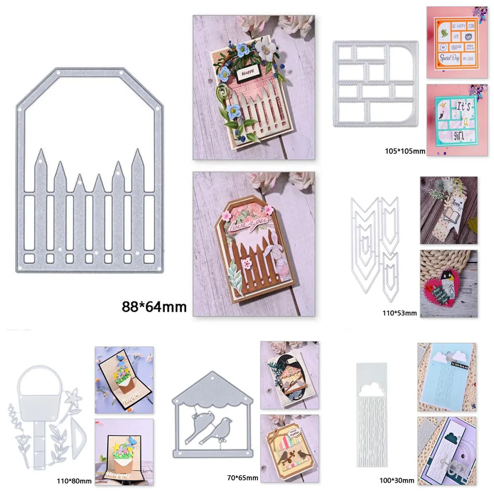 łkową kwadratową ramkę 3D z koszem na kwiaty Fotografia Metalowe tłoczenie Album DIY Papierowe karty Rzemiosło Wykrojniki C...