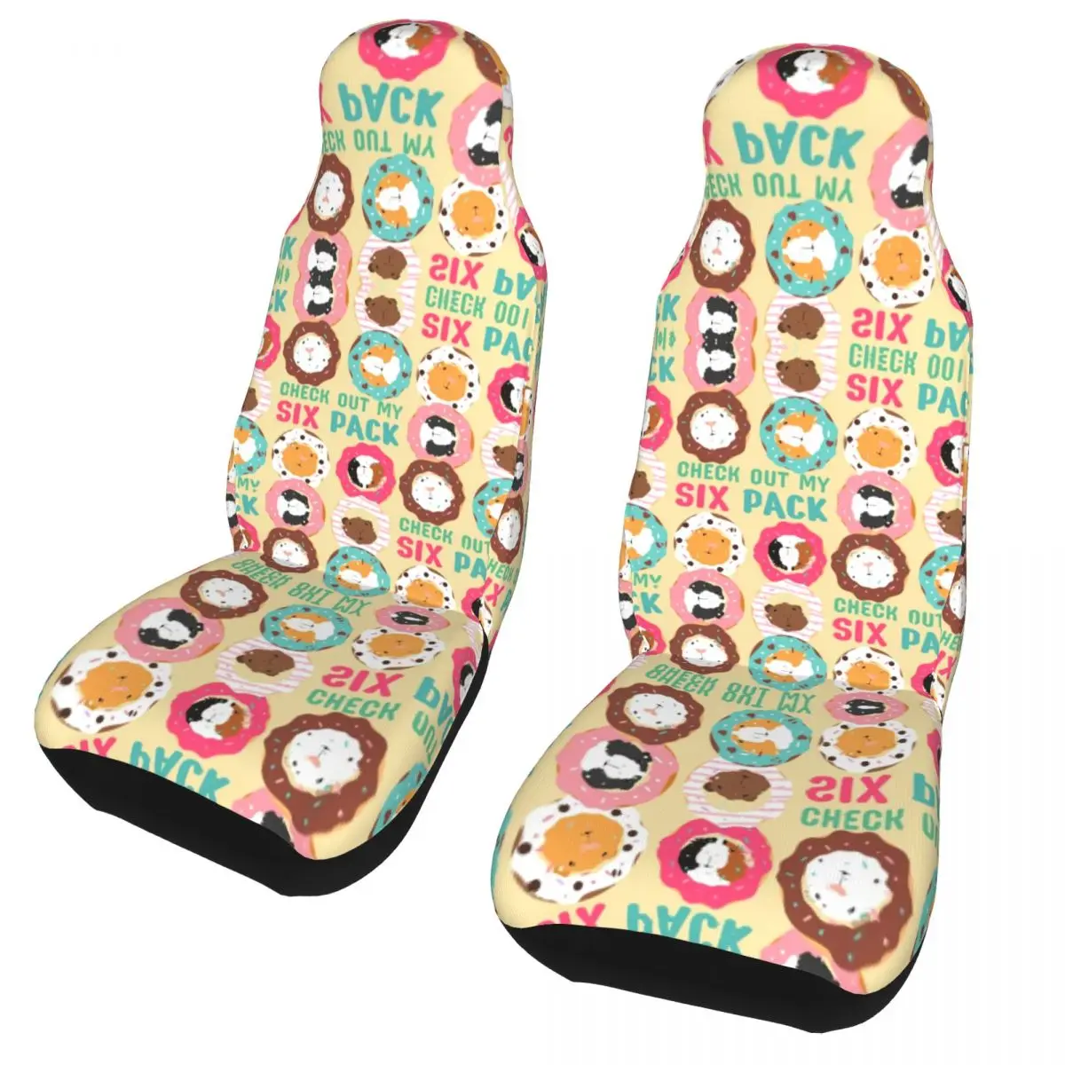 

Funny Guinea Pig Donut Universal Car Seat Cover Waterproof Suitable For All Kinds Models Car Seats Covers Fabric Fishing