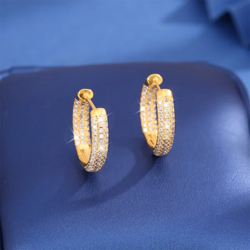 Корейский стиль модные новые легкие роскошные серьги с бриллиантами женские