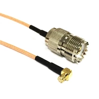 uhf female so239 to mcx male plug right angle rg316 cable 15cm 6 for wifi antenna aerial new