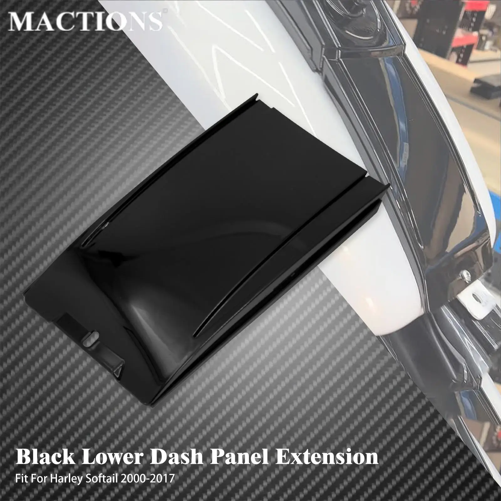 

Motorcycle Black Lower Dash Panel Extension Plastic For Harley Softail Heritage Fat Boy Standard FLSTN FLST FLSTF 2000-2017