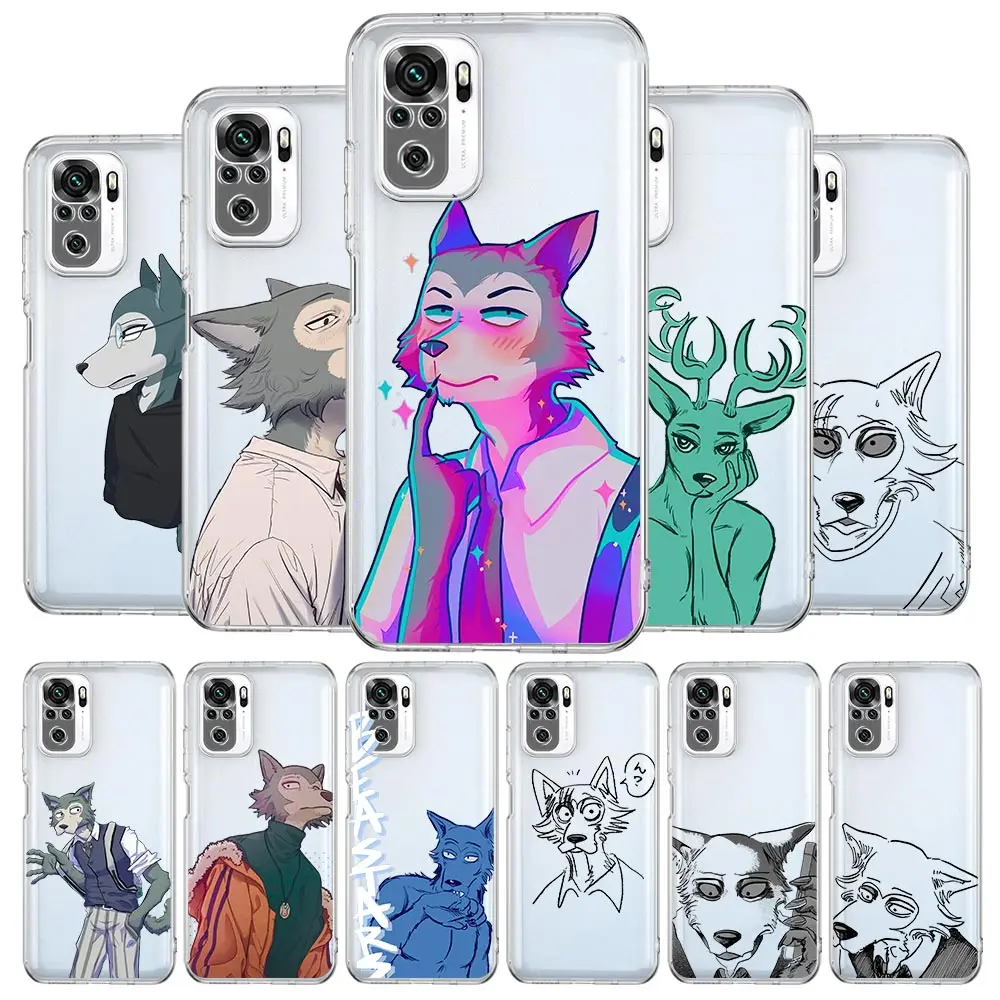 

Anime Wolf deer New Square Clear Phone Case For Xiaomi Redmi Note 12 11 9S 9 8 10 Pro+ 7 8T 9C 9A 8A K40 Gaming Silicone Cover