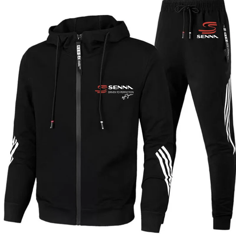 

2022 Ayrton Senna Printing Spring Autumn Mens Hoodies Sweatpants Man's Comfortable Cotton Trousers Sport Suit Set clothes
