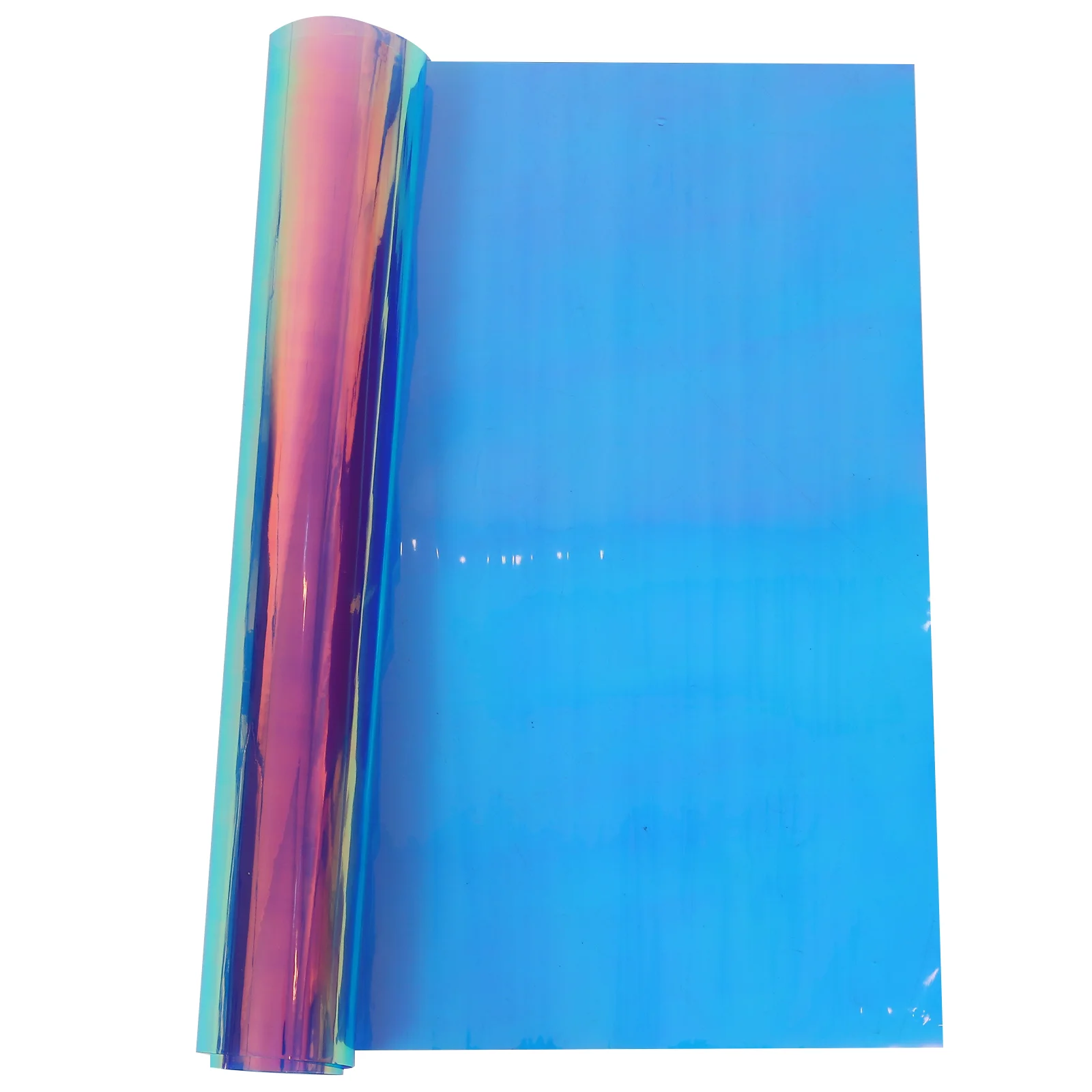 

Fabric Iridescent Film Pvc Transparent Sheet Diy Holographic Rainbow Bag Coloredwindow Making Clothingmaterial Paper Clear Craft