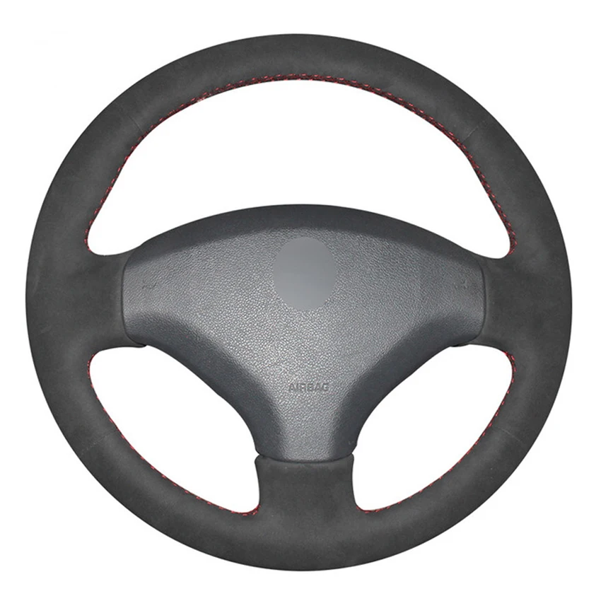 

Black Faux Suede Hand-stitched Comfortable Soft Car Steering Wheel Cover for Peugeot 408 2010-2014 308 2007-2013 3008 2011-2015