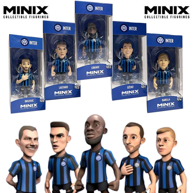 

Minix Collectible Figurines Internazionale Milano Club Football Star Series Lukaku Dzeko Barella Brozovic Lautaro Model Figures