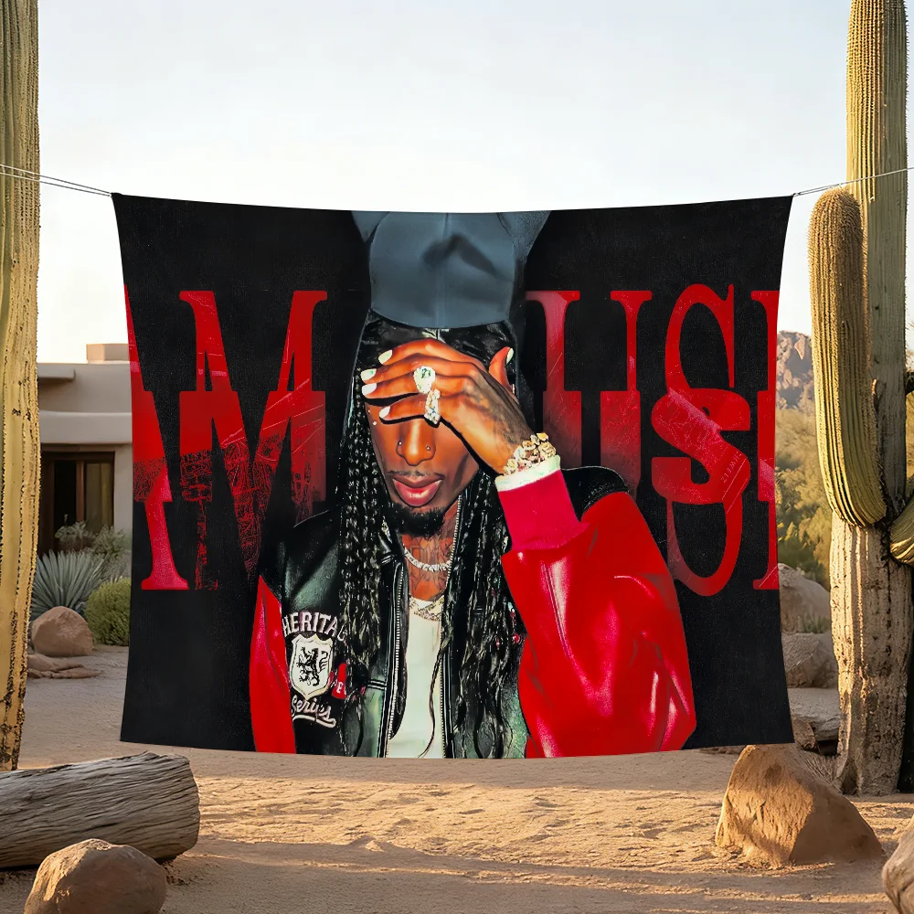 Фото Флаг с изображением рэпера P-Playboi Carti I Am Music для гостиной, дома, общежития, декора стен, для кемпинга, вечеринок, подарки №1