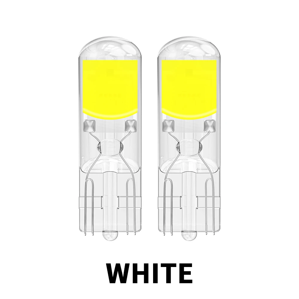 

2/10x W5W T10 Светодиодные лампы Canbus W5W COB Светодиодная клиновая лампа без привода 6000K 168 194 Светодиодная 5w5 Лампа для чтения салона автомобиля белая