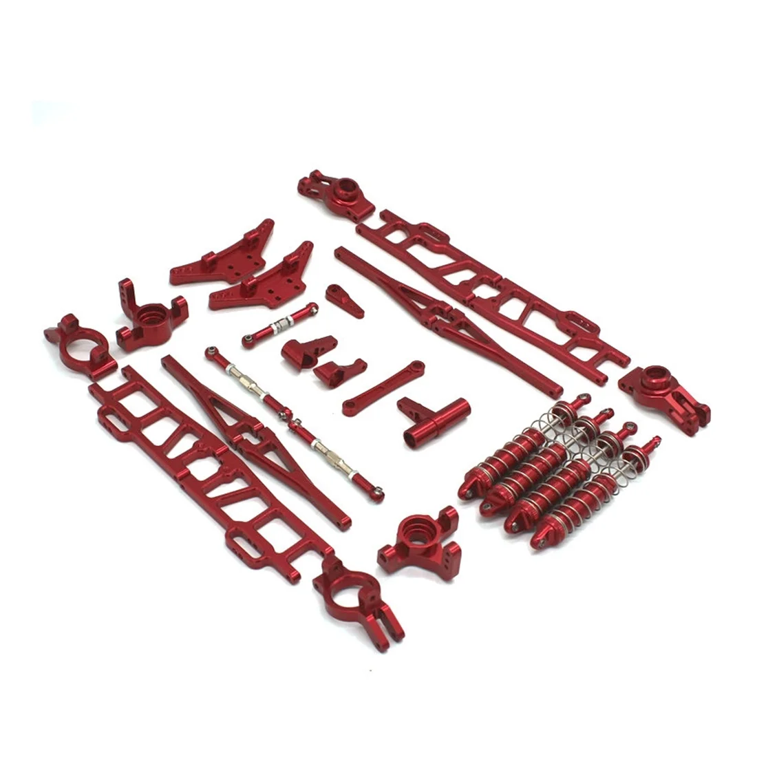 

Metal Upgrade Accessories Set Steering Block Shock Absorber Suspension Arm for Wltoys 104009 12402-A RC Car,Red