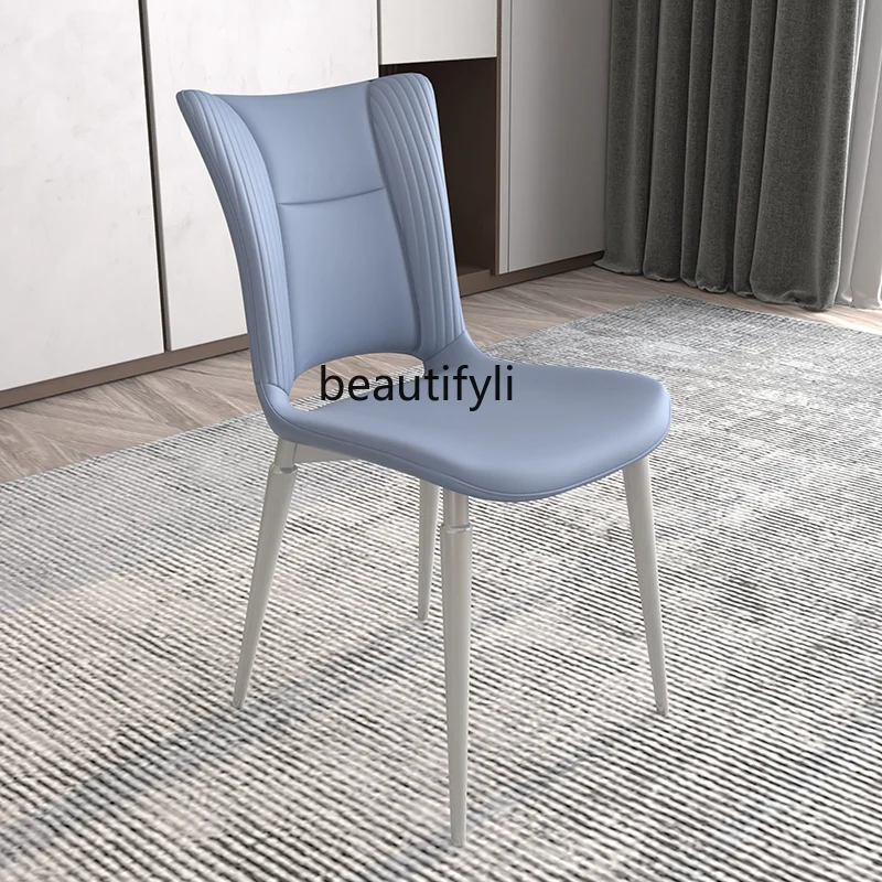 

zqItalian Minimalist Home Dining Chair Coffee Shop Milk Tea Shop Modern Light Luxury Comfortable Art Chair