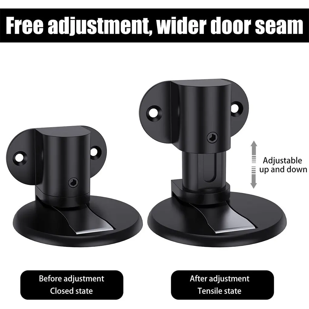 

Door Stopper Portable Detachable Pre-drilled Height Adjustable Anti-rust Indoor Household Office Stop Wall Protector