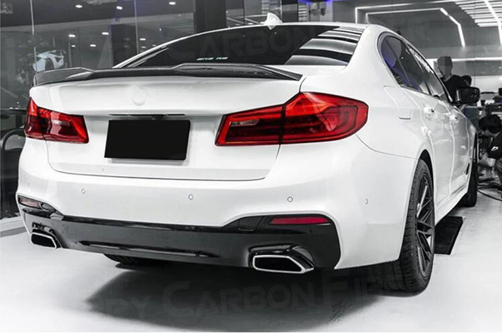 Стиль PO для BMW 5 серии G30 F90 M5 Sedan 2017-2019 Задний багажник Duck Спойлер из углеродного