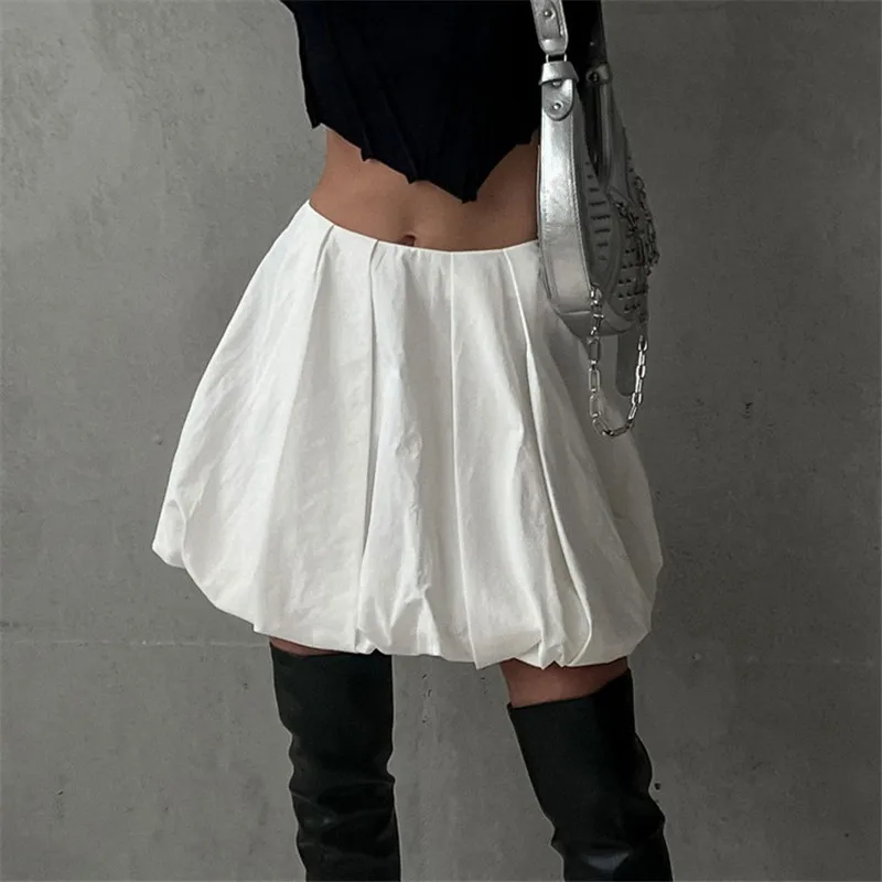 

Женская плиссированная юбка с завышенной талией, белая мини-юбка трапециевидной формы, модель Y3952 на лето, 2023