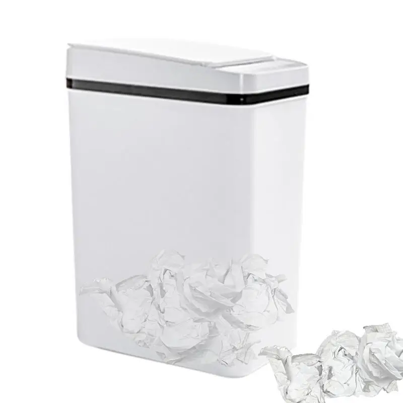 

Touchless Automatic Garbage Can Motion Sensor 12L Waste Bin Touch Free Lid Motion Sensor Trash Can For Bedroom Bathroom Kitchen