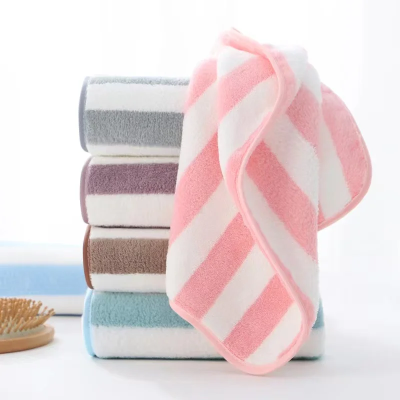 

35*75cm High Density Washcloth Towel Soft Warp Knitting Coral Fleece Absorbent Towels Household Quick Dry Lint Resist Bath Towel