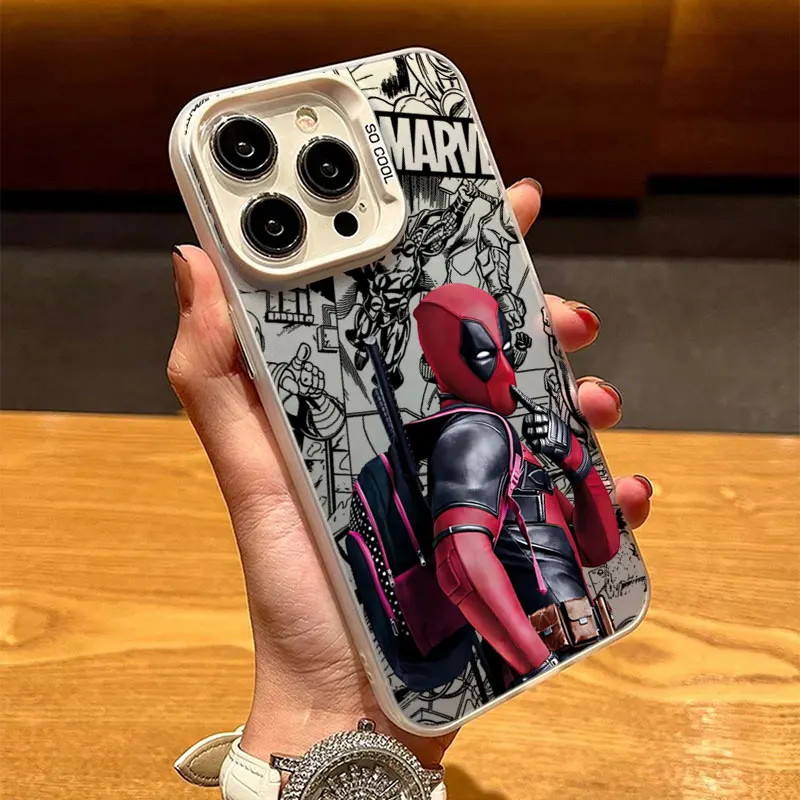 Фото Чехол для телефона Apple iPhone 17 Air 16E 15 14 Plus 13 12 11 Pro Max Mini, забавный чехол-футляр Marvel Deadpool №4