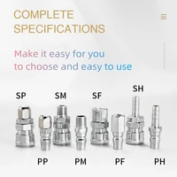 sh ph sp pp sm pm sf c type pneumatic connector rapidities for hose fittings coupling compressor accessories quick air tools