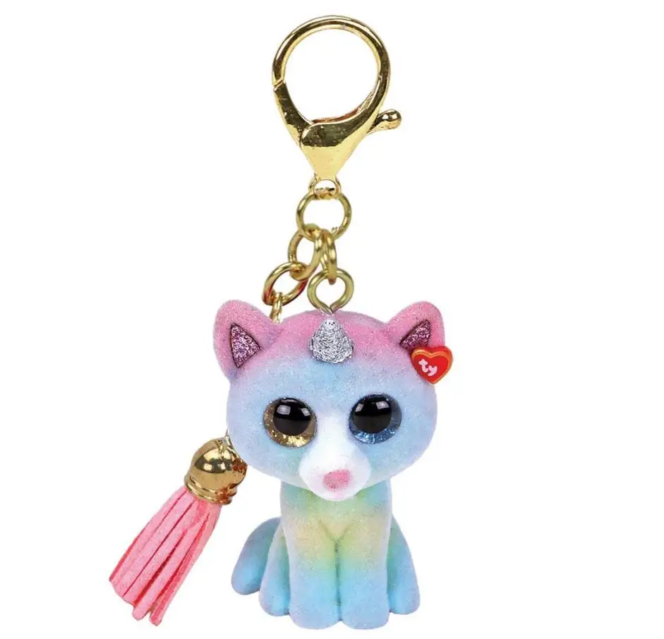 

TY MINI BOO'S CLIP HEATHER CAT 9CM Kawaii Keychain Birthday Gift Limited Souvenir Blind Box