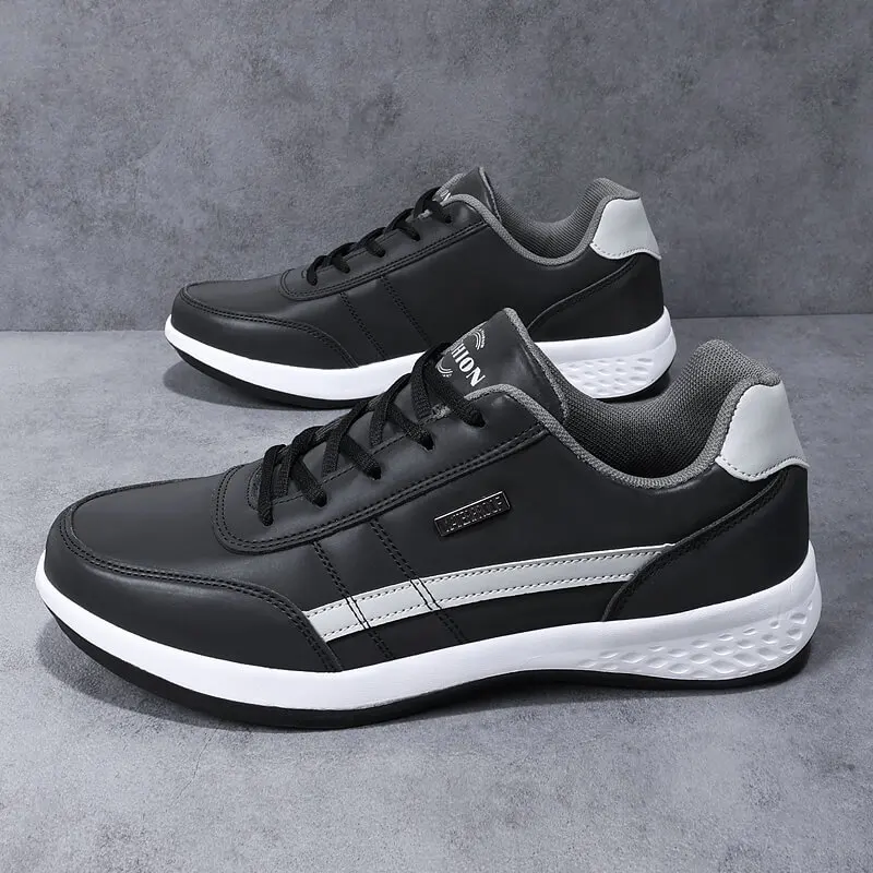 Men Trend Casual PU Leather Shoe Italian Breathable Leisure Male Sneakers Non-slip Walking Footwear Man Vulcanized Shoes
