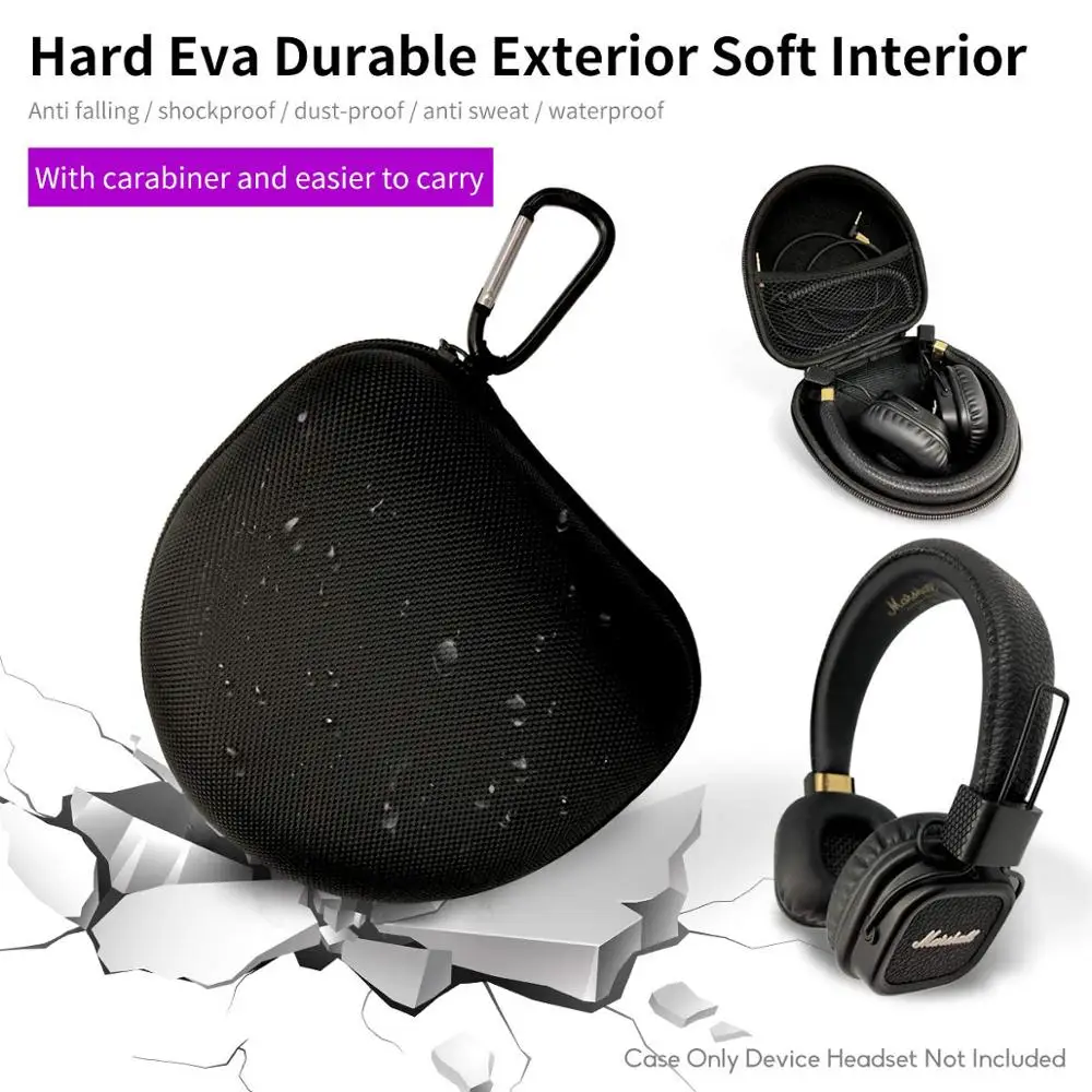 

Hard EVA Protective Carrying Case Storage Bag for Marshall Major MID Monitor 1 2 3 4 I II III IV Bluetooth Over Ear Headphones