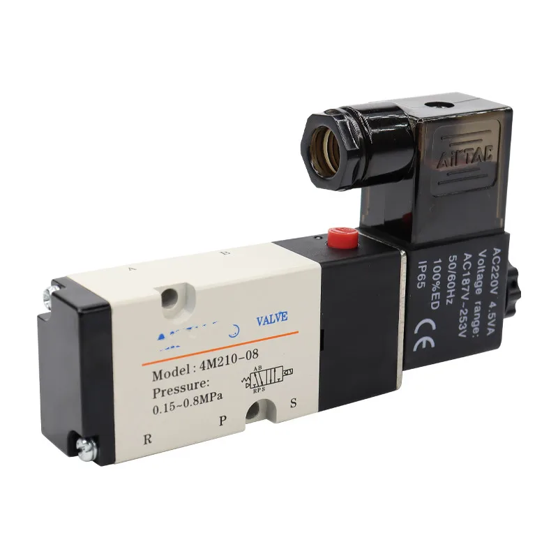4M110 4M210 4M310 M5/06/08 Пневматический клапан 2-позиционный 5-ходовой электромагнитный