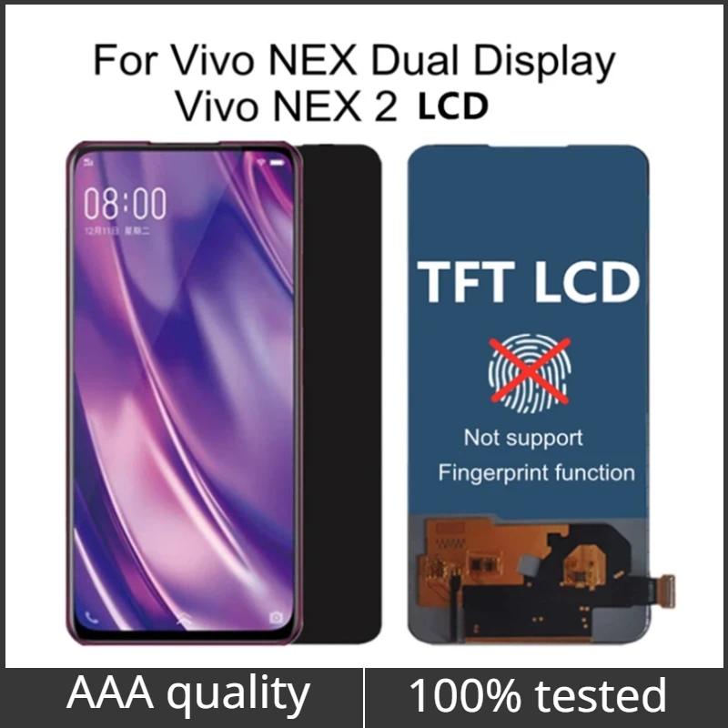 

ЖК-дисплей TFT 6,39 дюйма для Vivo NEX Dual Nex2, ЖК-дисплей, передний ЖК-дисплей, сенсорный экран, дигитайзер для VIVO Nex 2 V1821A, замена